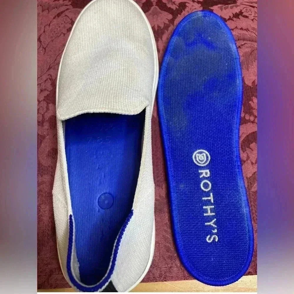 Woman ROTHY’S White Original Slip On Sneaker Shoe Sz 7.5 - Picture 12 of 12